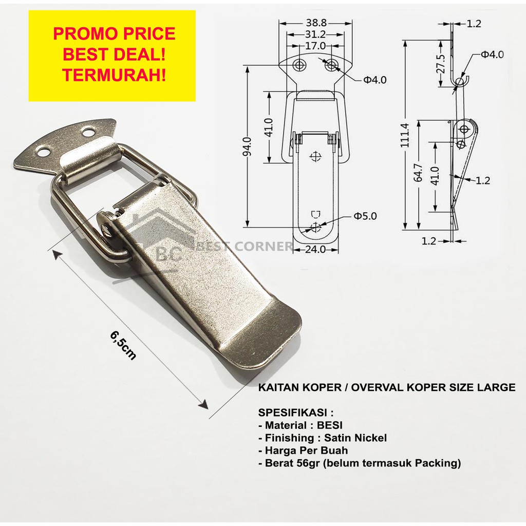 Kaitan Peti Large / Overval / Kunci Koper