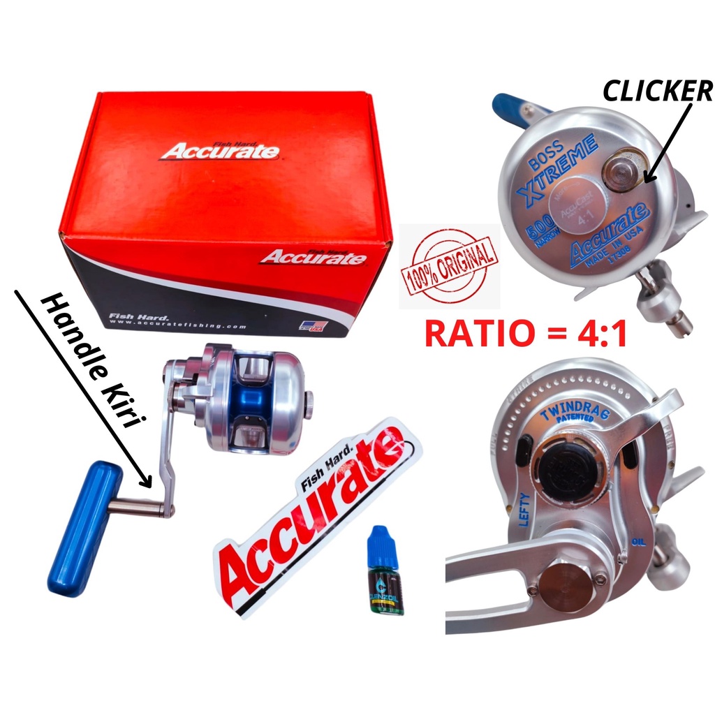 Reel Overhead Mewah ACCURATE BOSS EXTREME NARROW SERIES ( MADE IN USA )