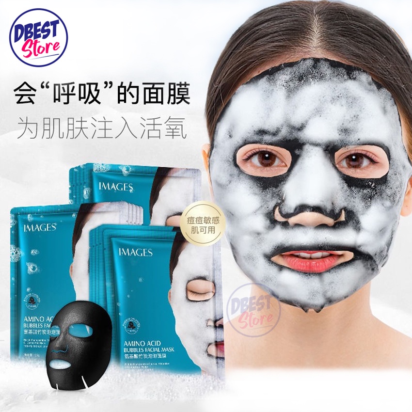 DBEST - [ BISA COD ] IMAGES BUBBLES AMINO ACID FACE MASK / MASKER JERAWAT AMPUH MENGHILANGKAN JERAWAT