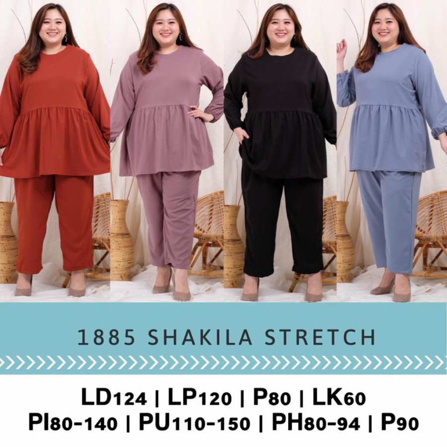 JUMBO 1885 MALIKA SET TOP+PANT BIGSIZE FIT XXL