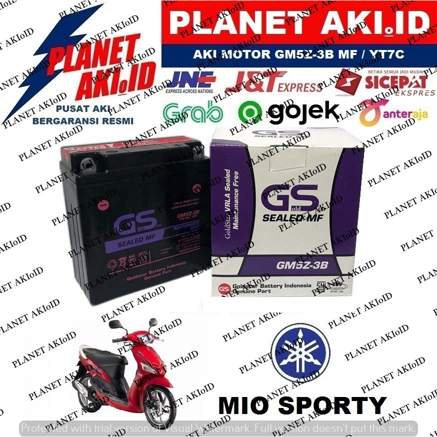  Aki  Motor  Yamaha Mio  Sporty GM5 GM5Z 3B GM5Z3B GS Y Accu 