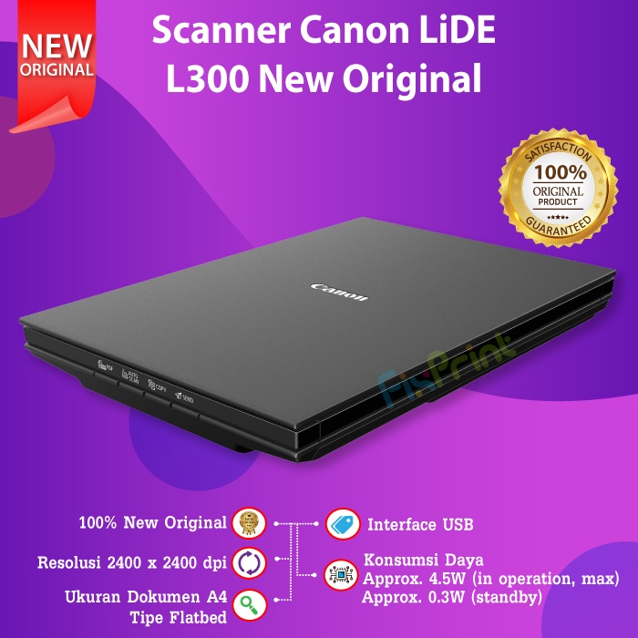 Scanner A4 Canon LiDE 300 / CanoScan LiDE 300 - Garansi resmi