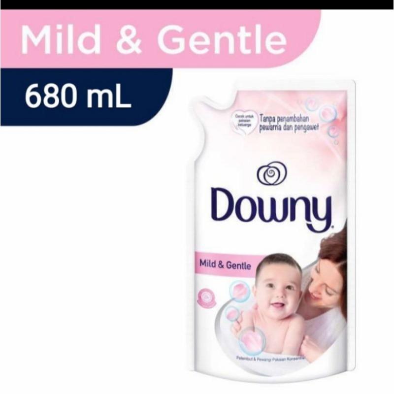 Downy milk &amp; gentle pewangi dan pelembut 680 ml