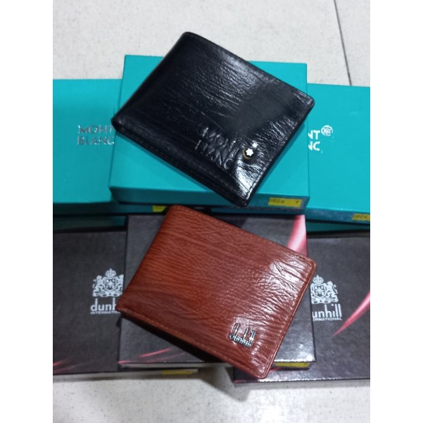 Dompet Kulit Pria Tipis Mini Slim Wallet (Kulit Sapi Asli) MOTIF SERAT KAYU Dompet Kulit Pria 100% O