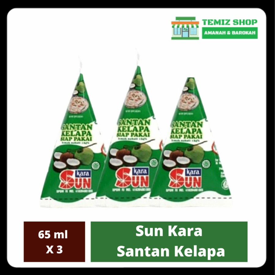 

Sun Cara Santan Cair 65ml Paket 3 Pcs