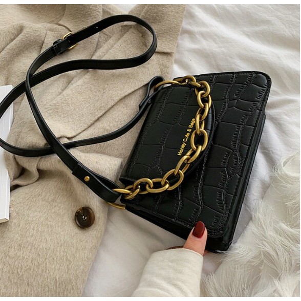 BJ42740 - BLACK/BROWN/YELLOW - TAS SLEMPANG TALI RANTAI RANSEL IMPORT TAS WANITA FASHION IMPORT MODIS ELEGAN TERMURAH TERLARIS TERBARU BAGSTORE JAKARTA TAS BATAM BQ2740 LT1793