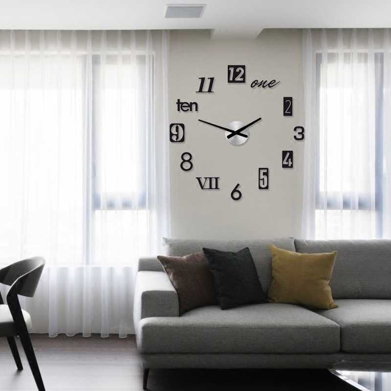 Jam Dinding 3D DIY Wall Clock Quartz Creative Design 100cm - MRCW26-5