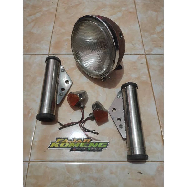 lampu depan set batok l2g pres reflektor depo set pangkon lampu stainlees