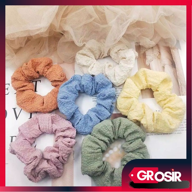 Grosir - F926 Karet Ikat Rambut Warna Warni / Ikat Rambut Polos / Women Hair Tie / Kuncir Rambut