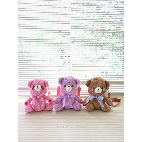 DIY rajut crochet tas rajut teddy bear