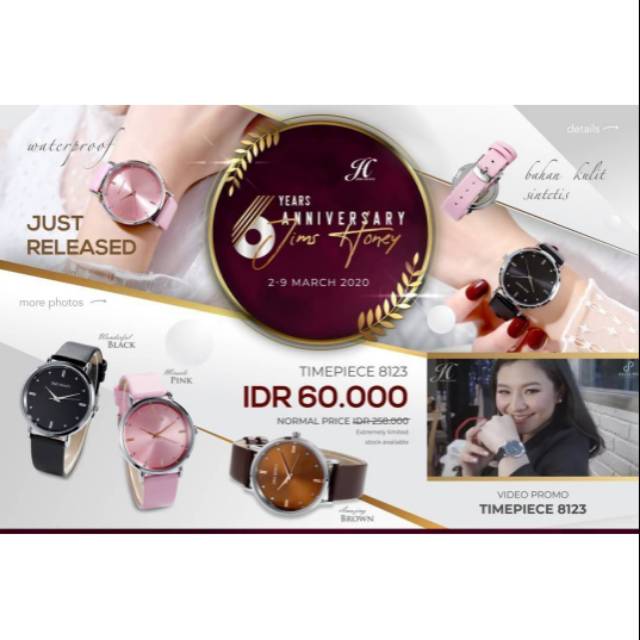 JAM TANGAN 8123 JIMS HONEY Wanita Ori JH