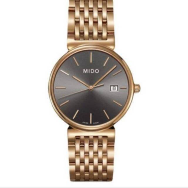 Jam Tangan Mido M1130.3.13.1 Dorada Grey Dial RoseGold Stainless Original