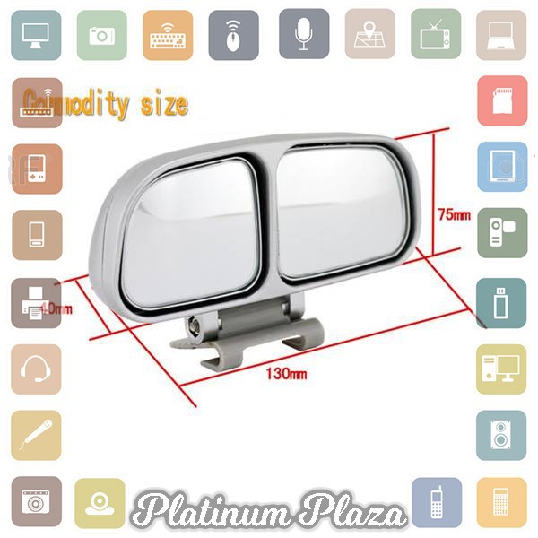 CHSKY Spion Mobil Kiri Blind Spot Parking Mirror 1 PCS - U8R-V-027 - Black`QDPTD7-