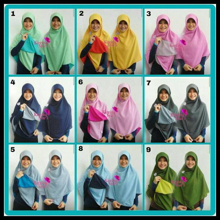 Best Price - Segiempat Jilbab Bolak Balik/ Kerudung Dua Warna Double Hycon Murah ....