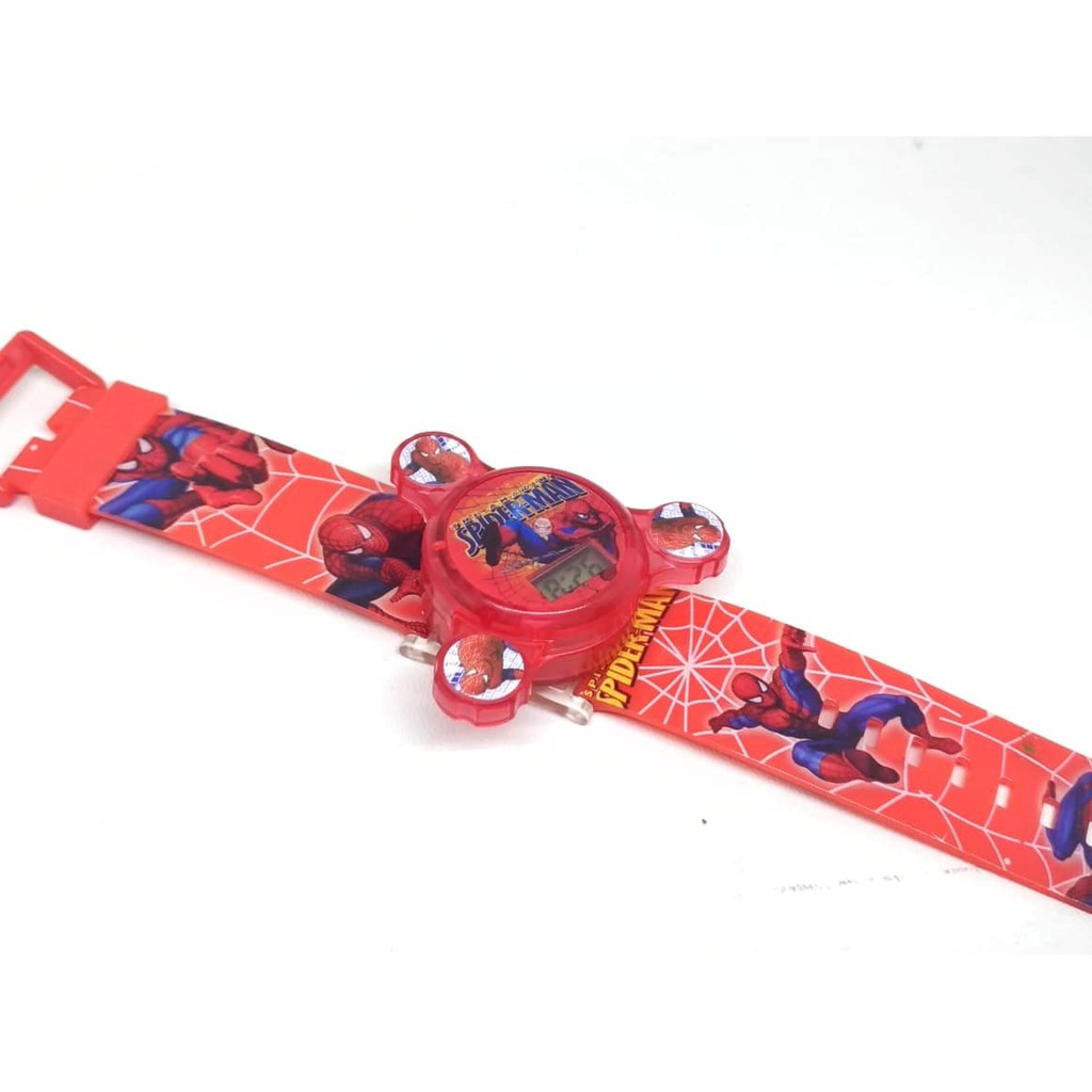 Parling Laris! JAM TANGAN SPIDERMAN SPINNER ANAK LAKI-LAKI COWOK MUSIK LAMPU GROSIR Low Price!