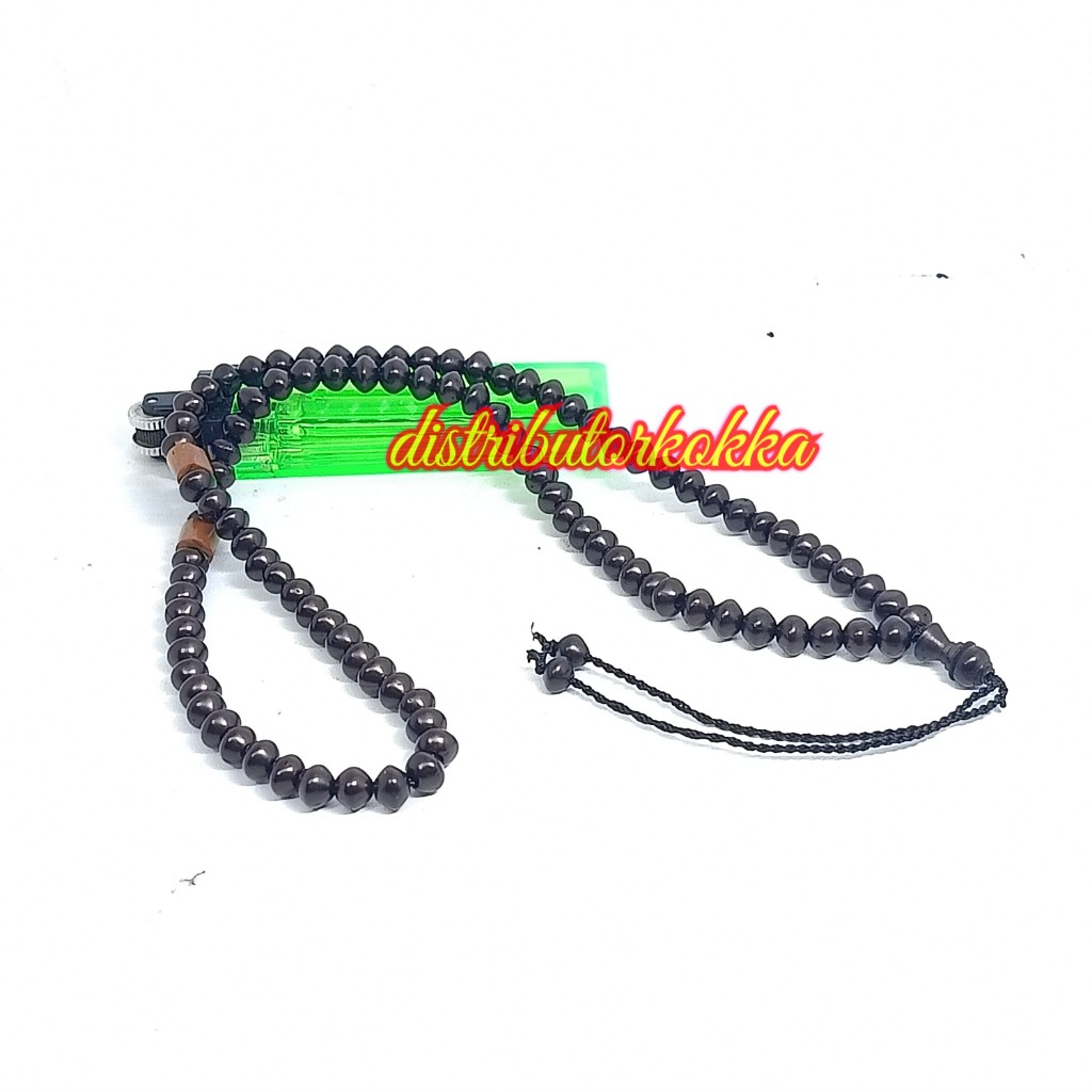 GROSIR 10Pcs kalung tasbih kokka kaukah wajik hitam