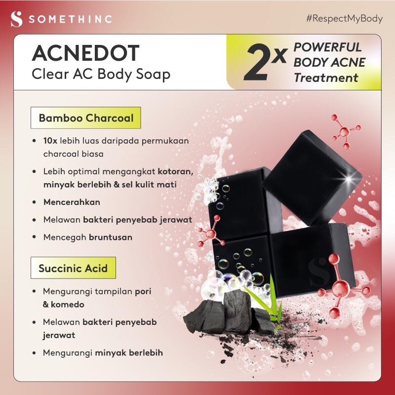 Somethinc ACNEDOT Clear AC Body Soap - Sabun Jerawat Badan