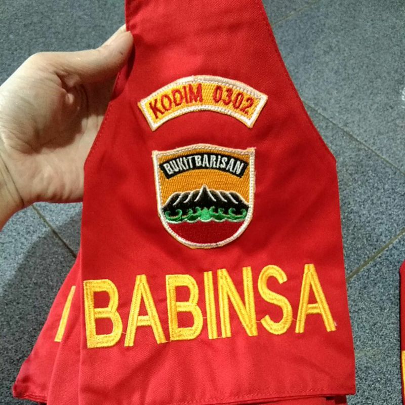 Ban Lengan Babinsa Kodim 0302 Bukit Barisan Merah Kain Adem Terbaru Promo Cuci Gudang Gilbert Army Store