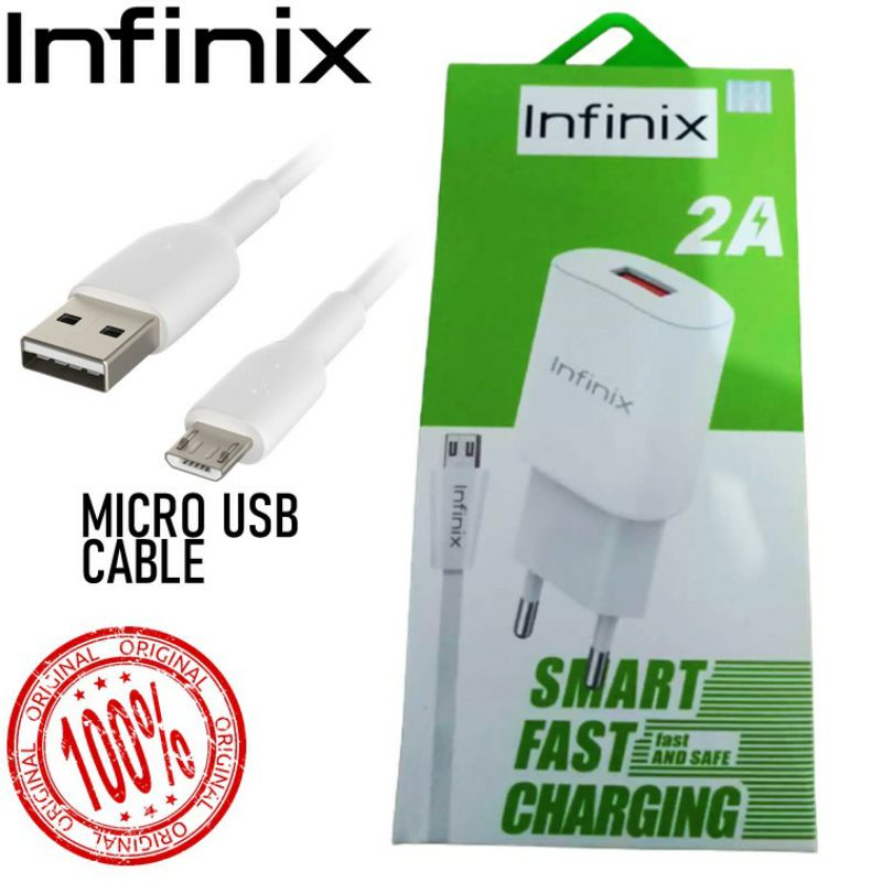CHARGER INFINIX FAST CHARGER MICRO USB 2A SMART 3/SMART 4/SMART 5/NOTE