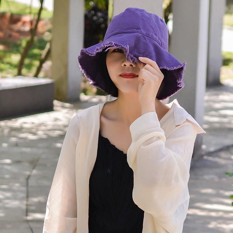 Termurah!! Bucket Hat ripped Import end topi bucket rawis rumbai terbaru pria dan wanita Korea Style bisa bayar di tempat