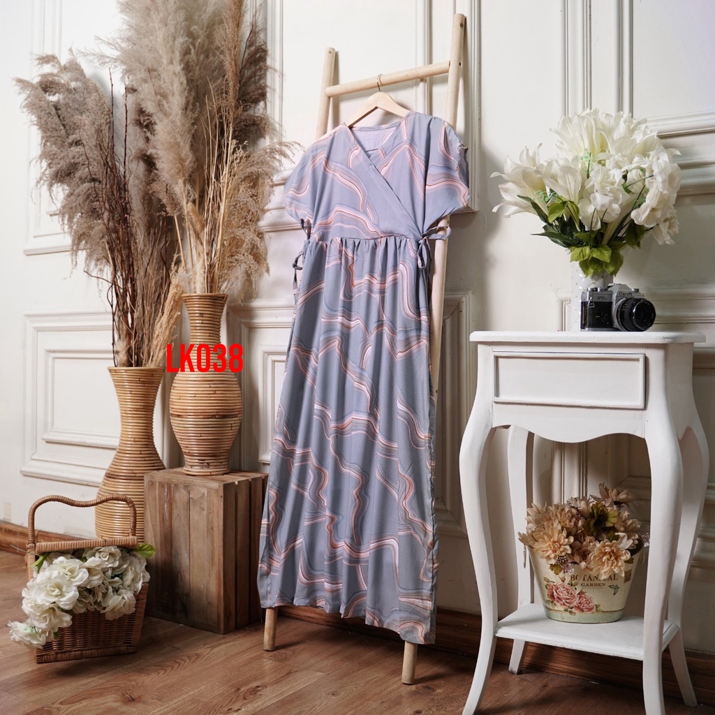 Daster Kimono Busui Panjang Semata Kaki Daster Viral Kekinian-LK038