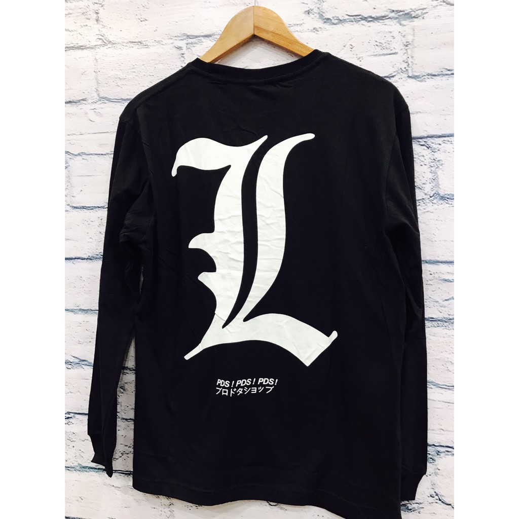 Longsleeve Deathnote L Light Yagami VS Kira Black