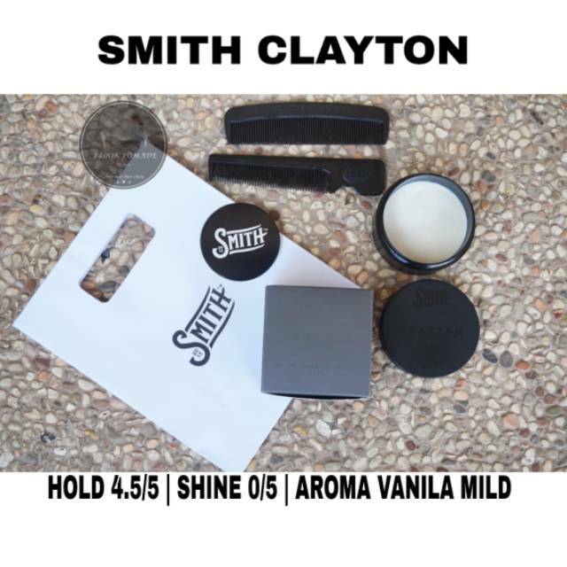 SMITH CLAYTON PREMIUM HAIR CLAY POMADE MATTE free sisir