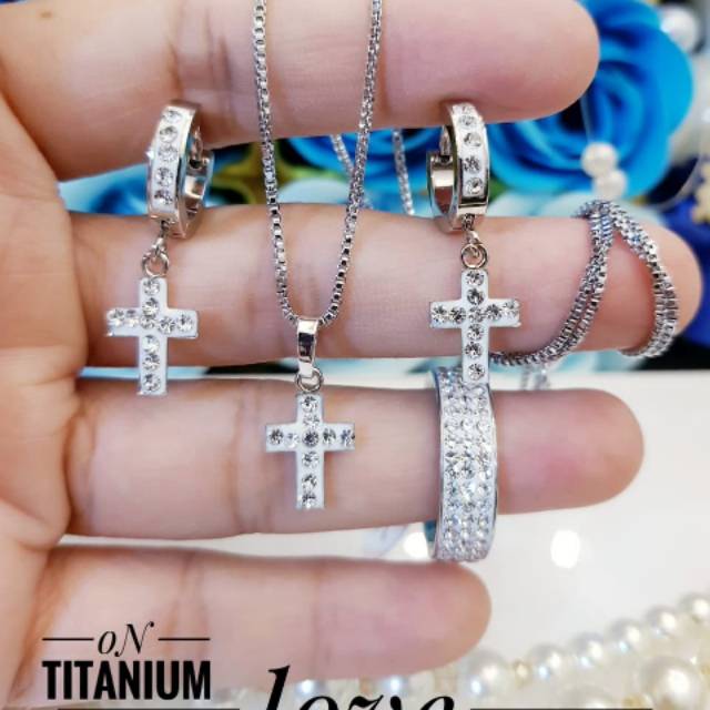 Titanium set perhiasan 1546j