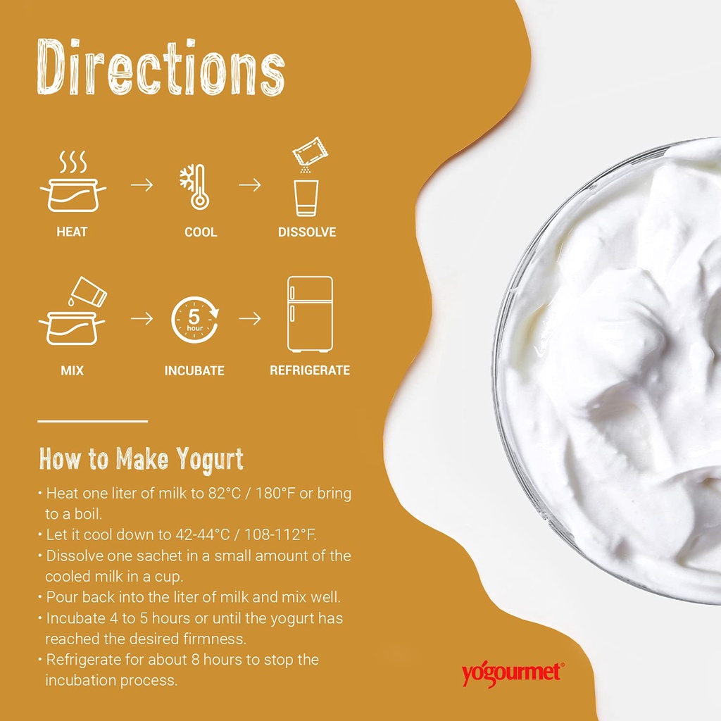 

Bibit Yogurt (1 Sachet @ 3g) - Yogourmet Yogurt Starter Made in Canada