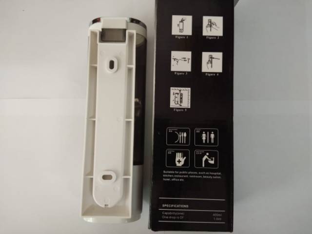 TEMPAT SABUN CAIR 400ML WHITE  / DISPENSER SABUN/Single Soap Dispenser Tempat Sabun Cair Single F50 White Putih 400ml/TEMPAT SABUN RESTORAN CAFE KAMAR MANDI WC TOILET