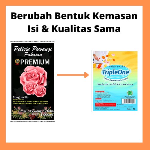 PELICIN DAN PEWANGI SETRIKA PAKAIAN [KEMASAN 1 LITER] TERBAIK