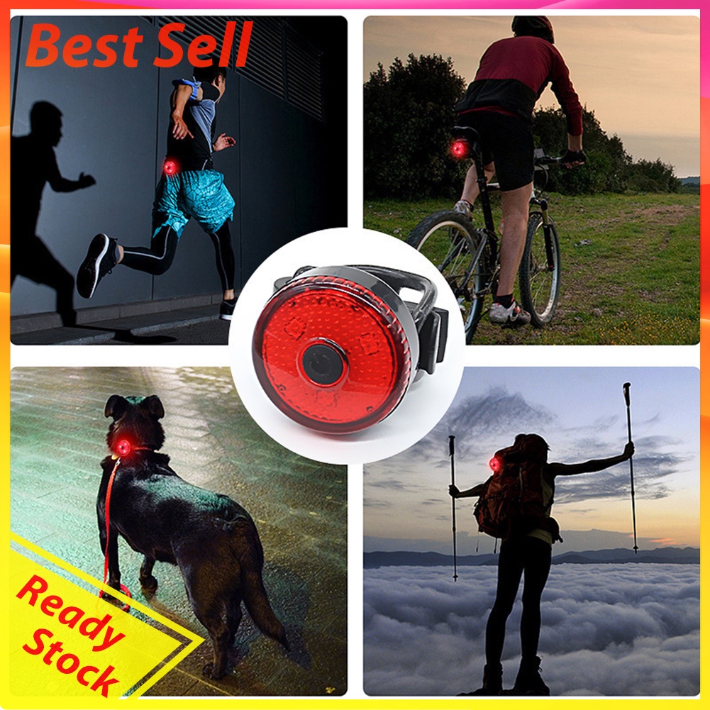 USB Rechargeable Bike Tail Light Waterproof Night Running Warning Lights