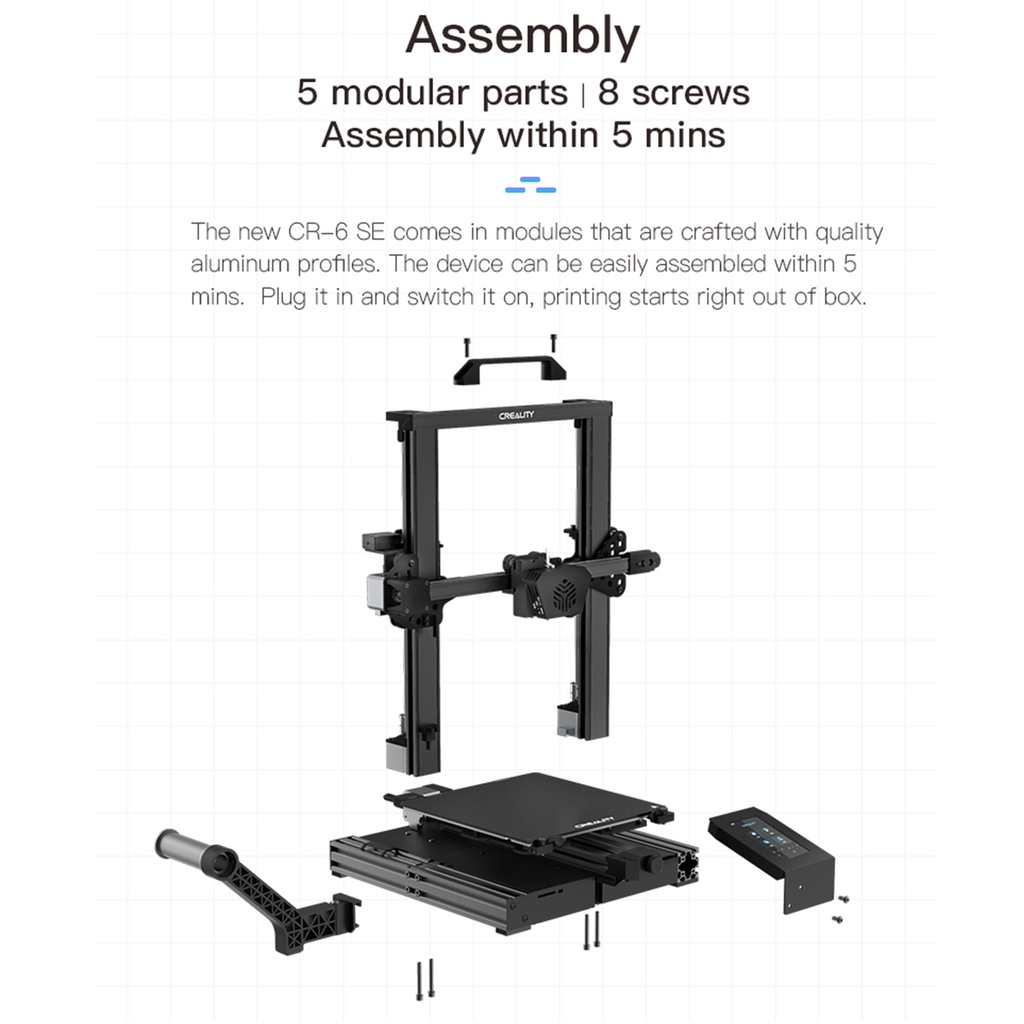 3D Printer Creality CR-6 SE Versi Terbaru Free Leveling Garansi Resmi