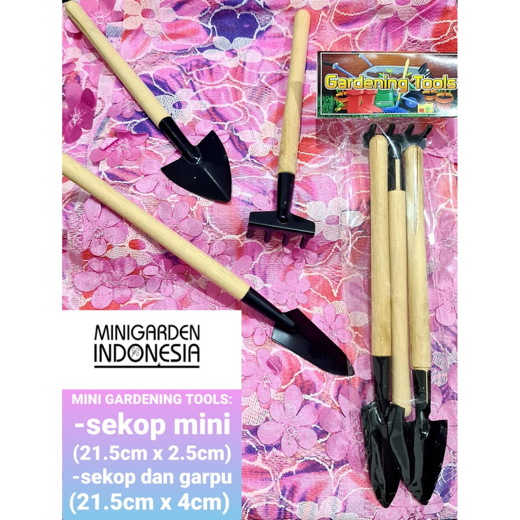 sekop garpu cangkul mini isi 3 pcs untuk menanam benih bibit tanaman alat berkebun garden tool tools