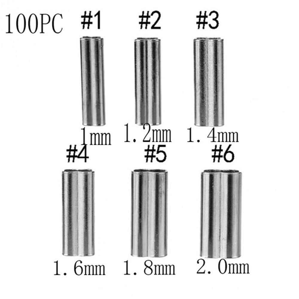 Agustina Crimping Sleeves Connector Oval Pipa Kawat Pancing Jalur Tembaga Crimping