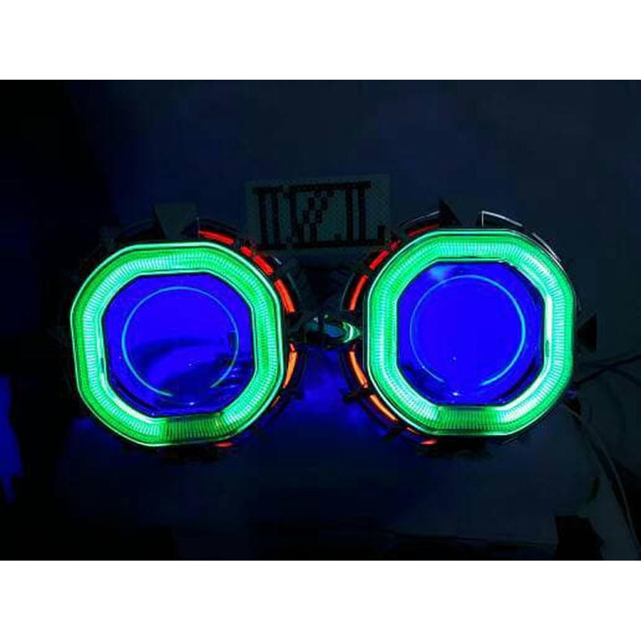 PROMO HARGA LAMPU UTAMA MOBIL PROJECTOE HID AES SEPASANG HEADLAMP PROJI PROJIE HID