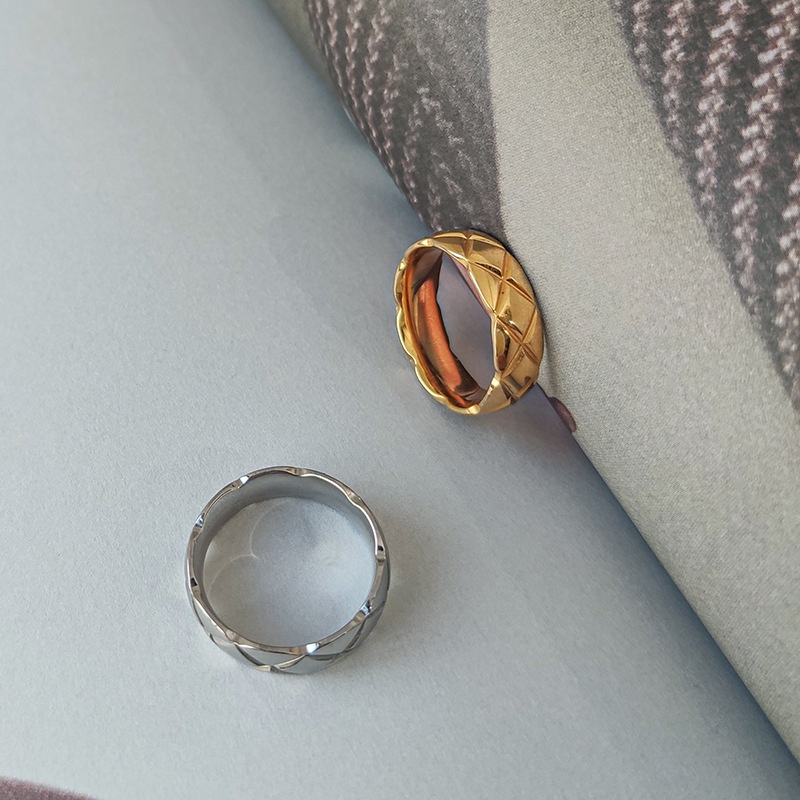 Cincin silang silang titanium korea fashion anti karat