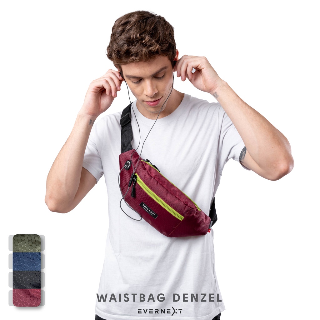 Waist Bag Pria Tas Selempang Tas Pinggang Pria Denzel Termurah Dan Terbaik