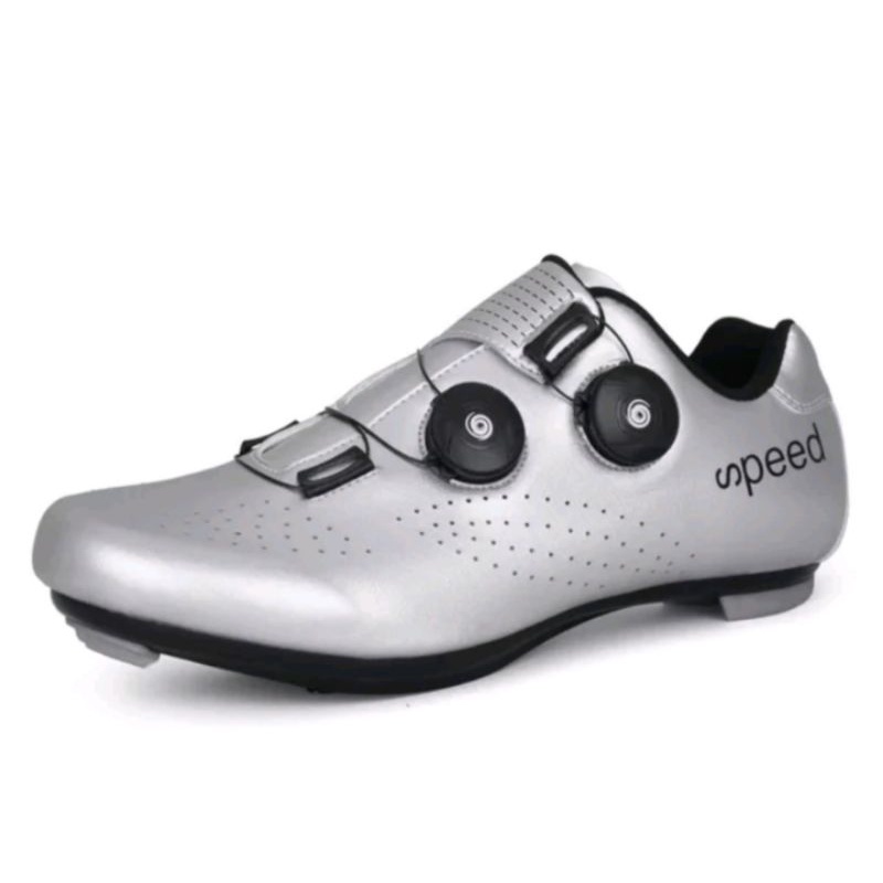 Speed Sepatu Multi Cleat MTB Roadbike Bicycle Shoes Cleat Sepatu Gowes Cleat Silver