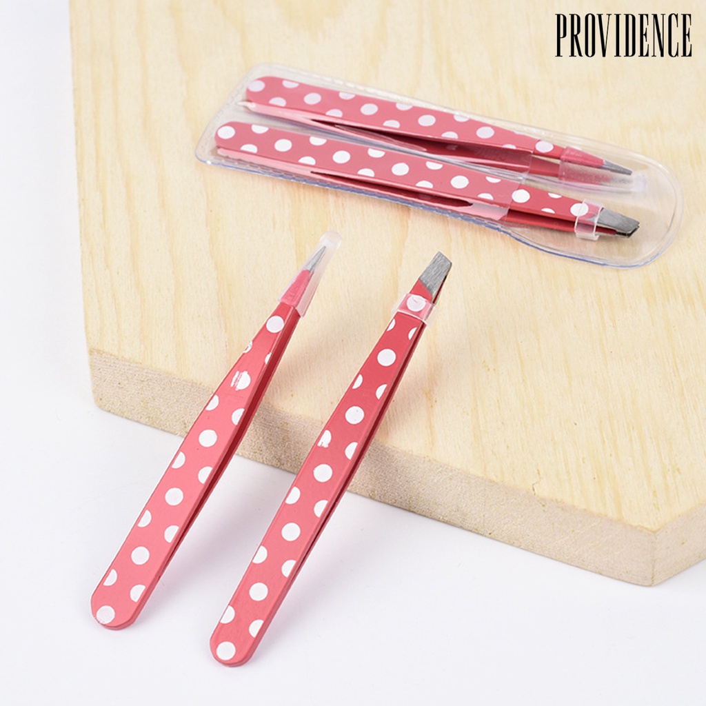 2pcs / Set Pinset Cukur Alis Bahan Stainless Steel Anti Slip Tahan Karat Untuk Wanita