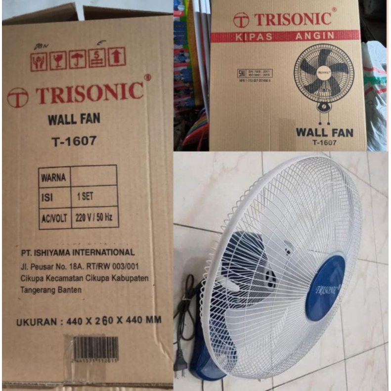 (PROMO) COD Kipas Angin Berdiri TRISONIK 16 inch / Stand Fan Besar pendingin ruangan / Kipas Dinding Trisonik
