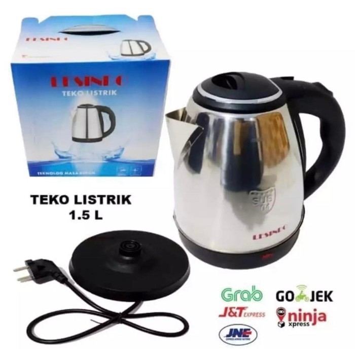 Teko Listrik Full Stainless 304 Steel 1.5 Liter