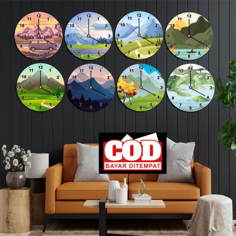 Jam Dinding Kayu Minimalis Aesthetic / Jam Dinding Vintage Unik