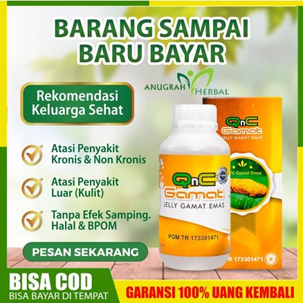 Obat QnC Jelly Gamat Izin BPOM Ori 100% Asli Jelly Gamat Berlegalitas - Ekstrak Teripang Emas Aman U