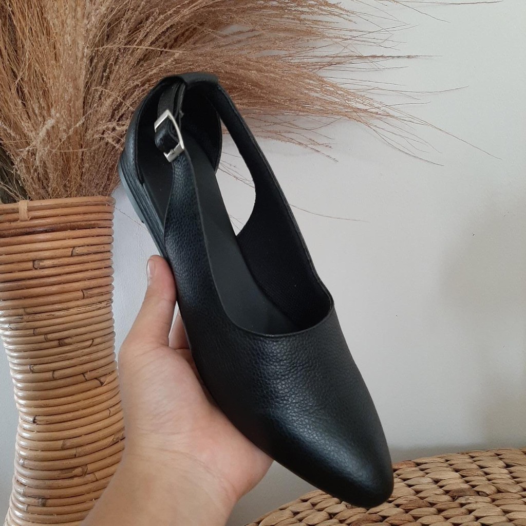 SEPATU PANTOFEL KULIT WANITA KERJA KULIT HIGH HEELS SEPATU KANTOR