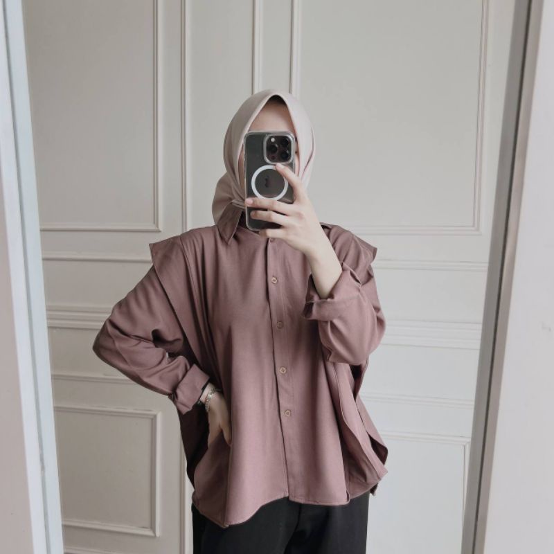 BEFAST - ZEC Kemeja ADINDA / ⭐️PREMIUM SHAKILA⭐️ Breta Oversize / Kemeja Kekiniaan Remaja / Kemeja Casual Wanita / Kem Polos Formal / Fashion Wanita Kerja / kampus / Terlaris / Termurah