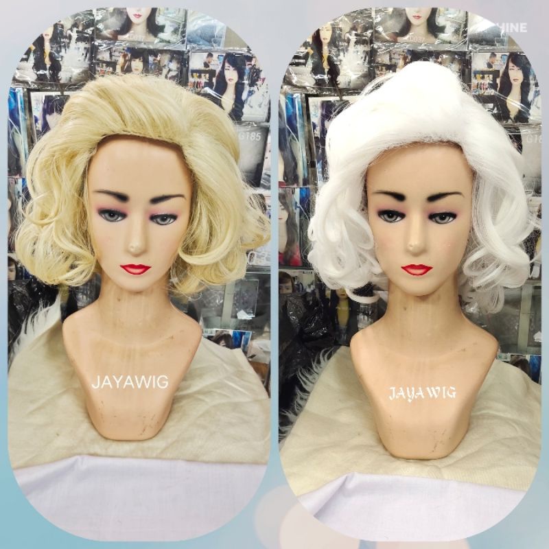 Wig Keriting Pendek Rambut Palsu Wanita Model Curly