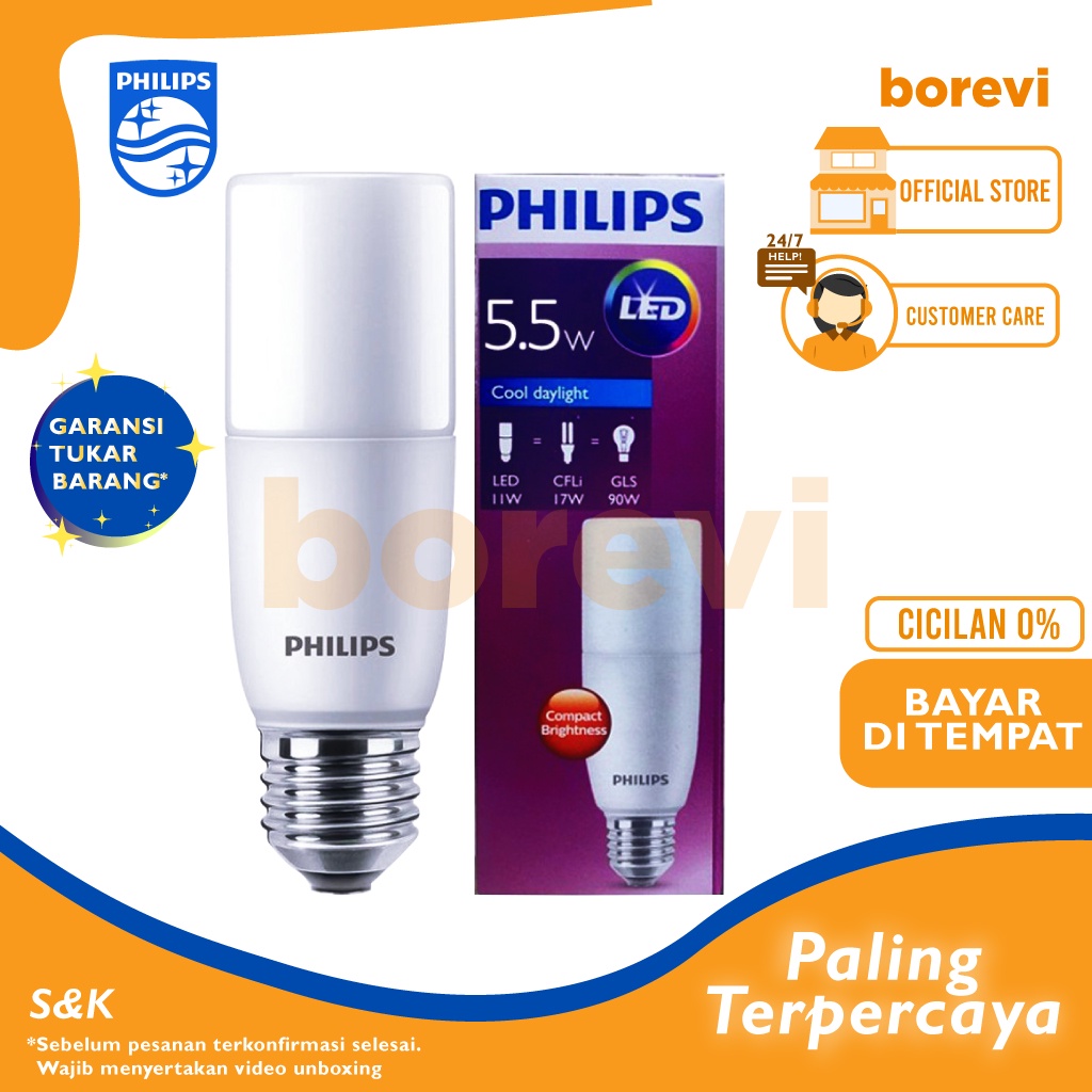 LAMPU LED STICK PHILIPS LED STICK 5.5 WATT - LED BATANG