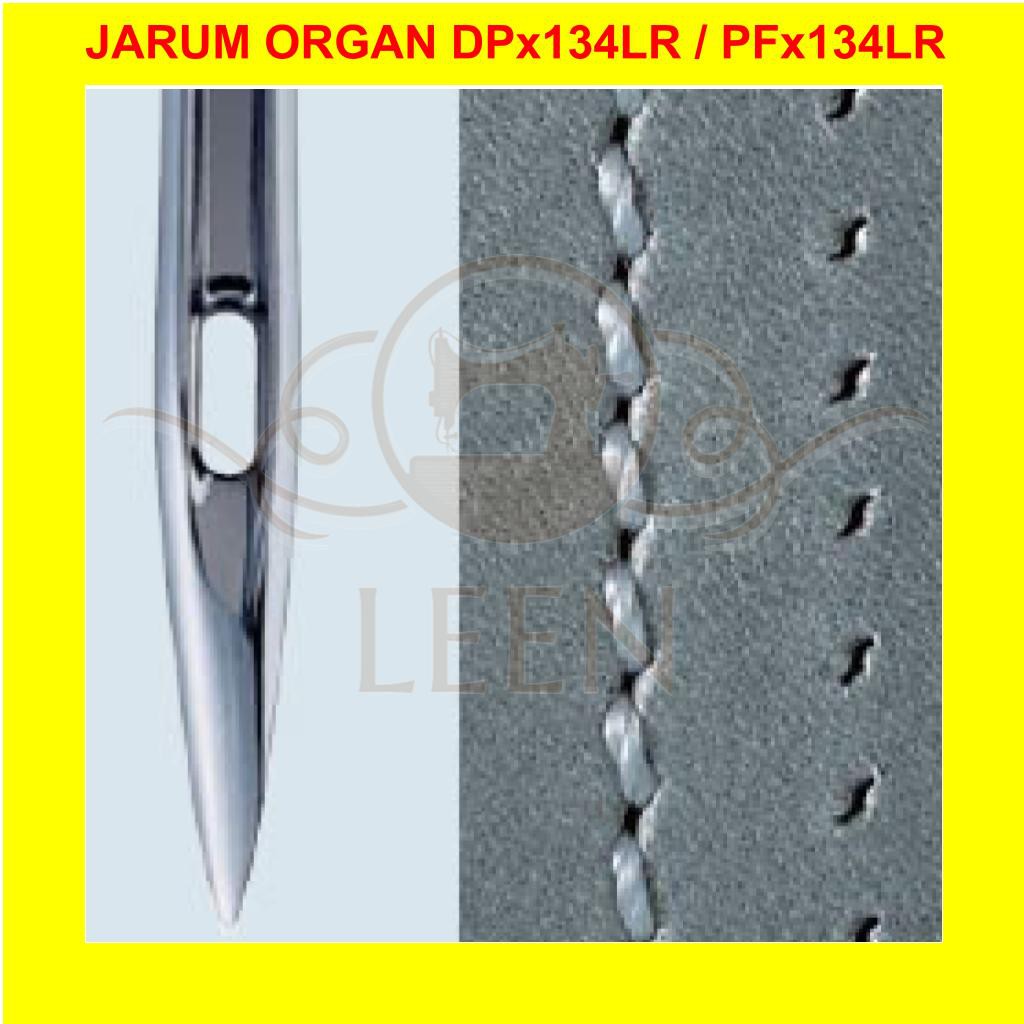 Jarum ORGAN Needle PF x 134LR / DP x 134LR Jahit Kulit ORI Japan LEEN