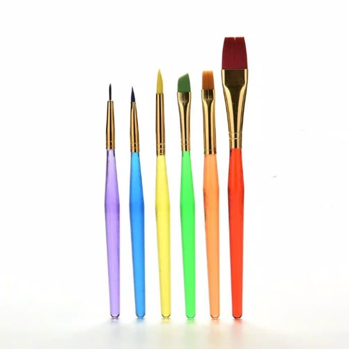 

Paint Brush Rainbow Set Kuas Cat Kuas Lukis-kuas rainbow